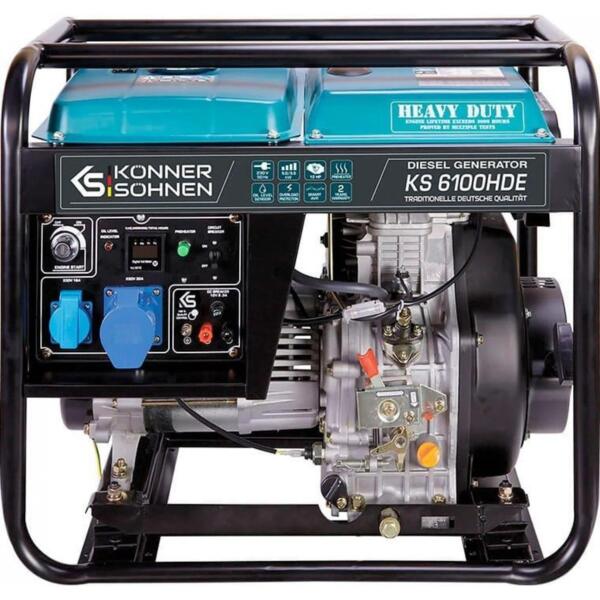 

Генератор дизельный Konner&Sohnen KS 6100HDE (EURO V), 5.5/5.0кВт, (KS6100HDE)