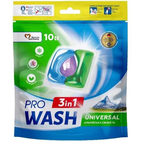 Капсулы для стирки ProWash Альпийская свежесть 3в1 10шт