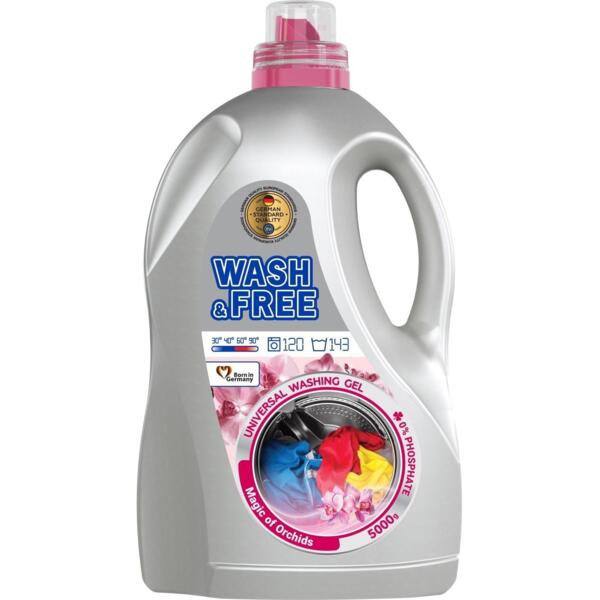 Универсальный гель для стирки Wash&Free Магия орхидей 5000г
