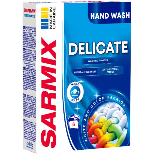 

Стиральный порошок Sarmix Delicate для ручной стирки 300 г