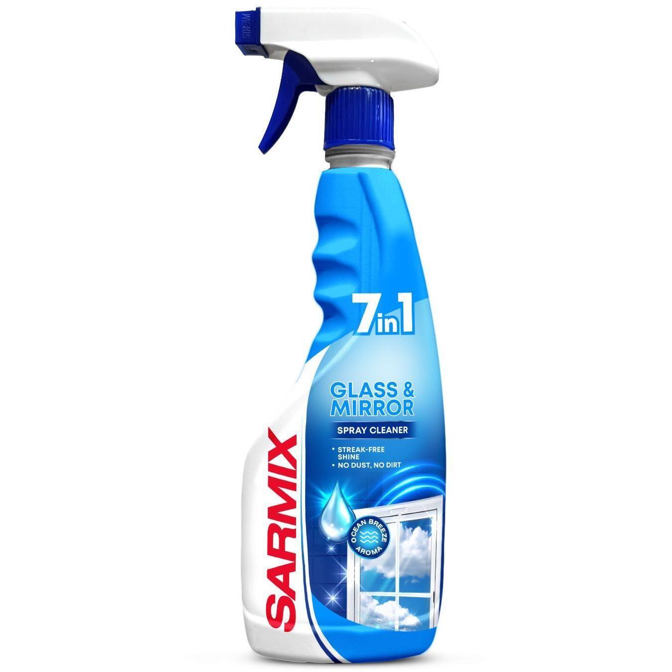 Засіб для миття скла та дзеркал Sarmix з тригером 500 млфото1