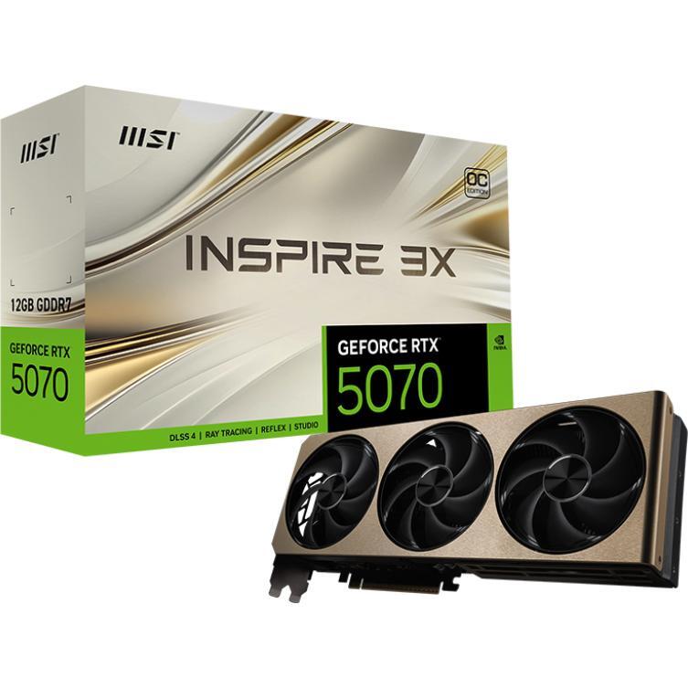 Видеокарта MSI GeForce RTX 5070 12GB GDDR7 INSPIRE 3X OC (912-V532-006) фото 1