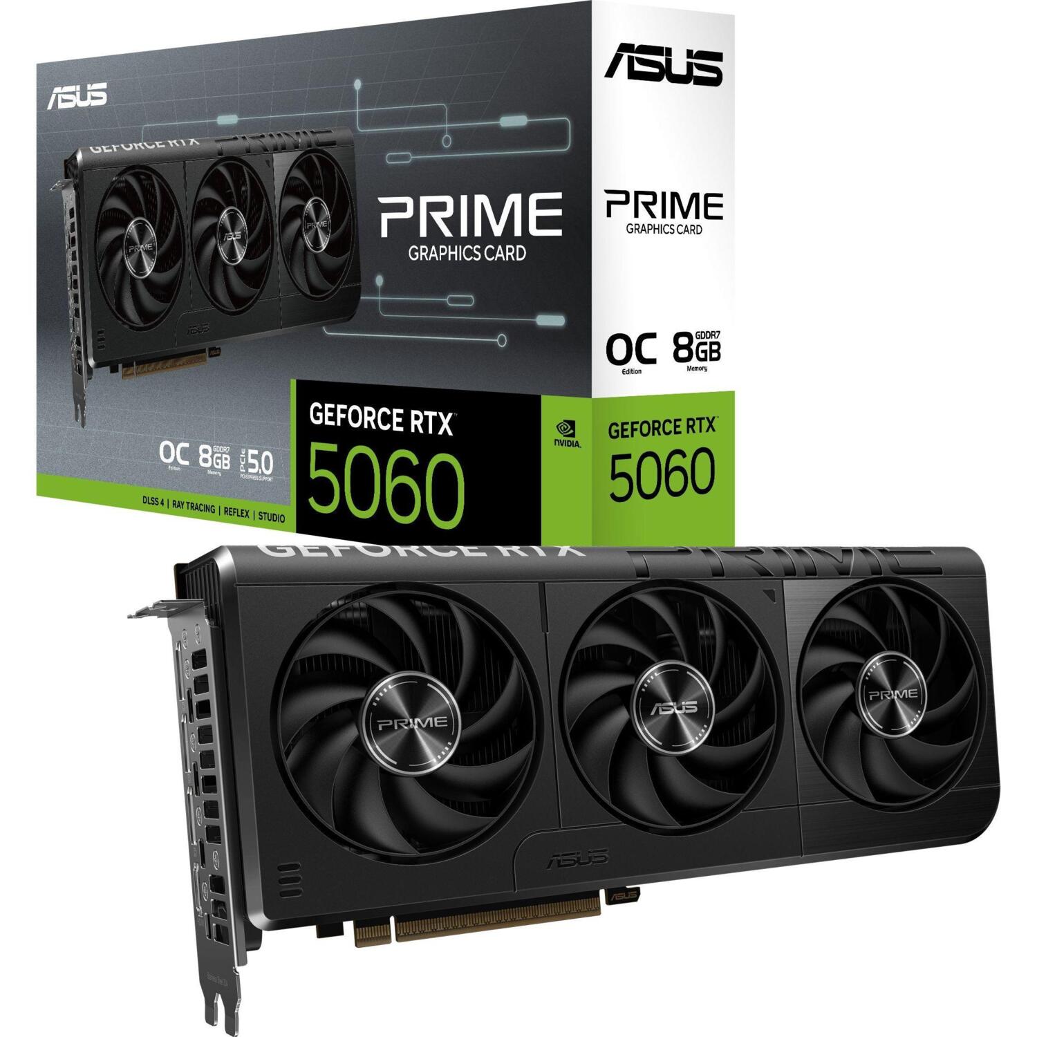 Відеокарта ASUS GeForce RTX 5060 8GB GDDR7 OC PRIME-RTX5060-O8G (90YV0N10-M0NA00)фото