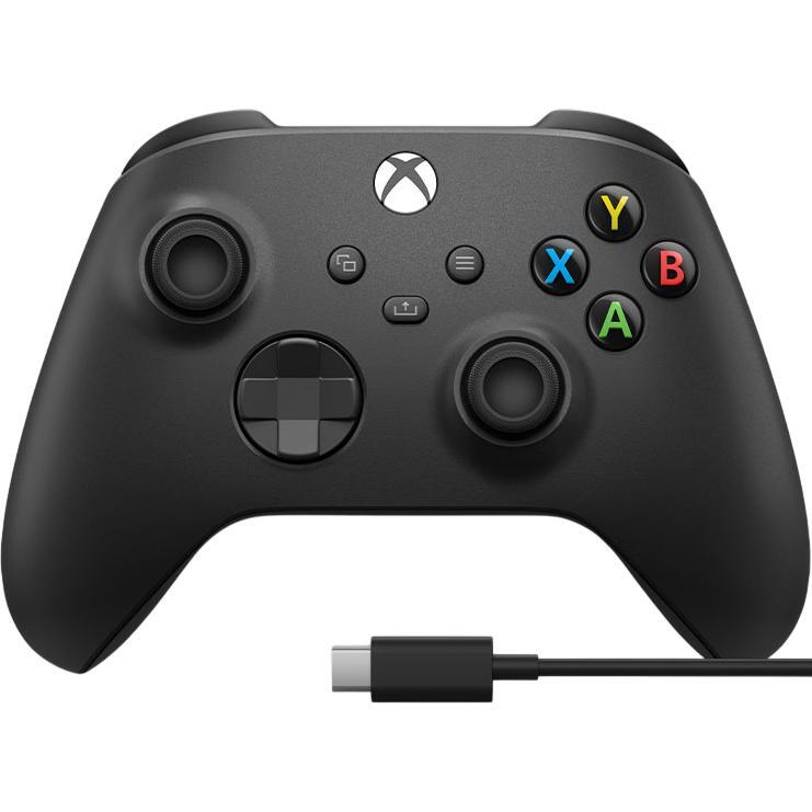 Геймпад Microsoft Xbox Wireless Controller Black (USB cable) (1V8-00002) фото 1