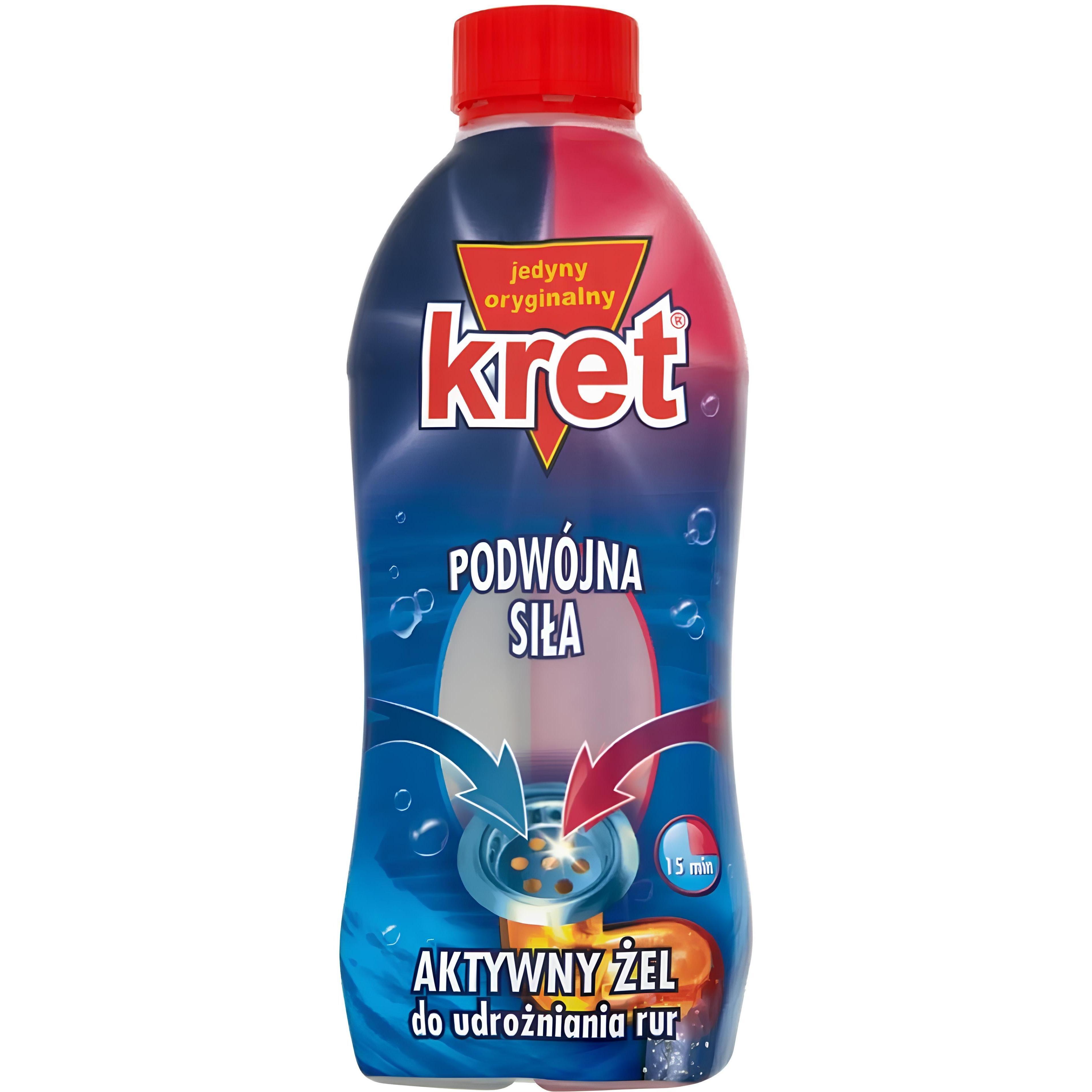 Гель для чистки труб Kret Активная пена двойная сила 700мл фото 1