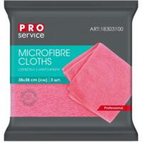 Салфетки из микрофибры Pro service универсальные красные 38x38 см 3 шт