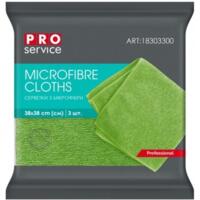 Салфетки из микрофибры Pro service универсальные зеленые 38x38 см 3 шт