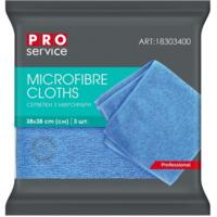 Салфетки из микрофибры Pro service универсальные синие 38x38 см 3 шт