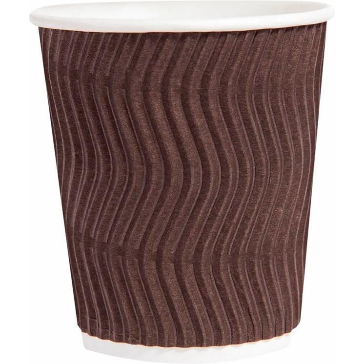 Стакан Pro service паперові Riple Коричневі 175 мл 20 штфото