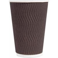 Стакан Pro service бумажные Riple Коричневые 400 мл 15 шт