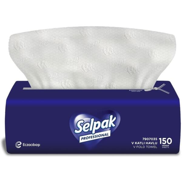 

Бумажные полотенца Selpak Professional Premium V-сборка 2 слоя 150 шт