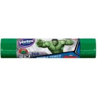 Пакети для сміття Vortex MAX багатошарові Hulk зелені 240л\5шт