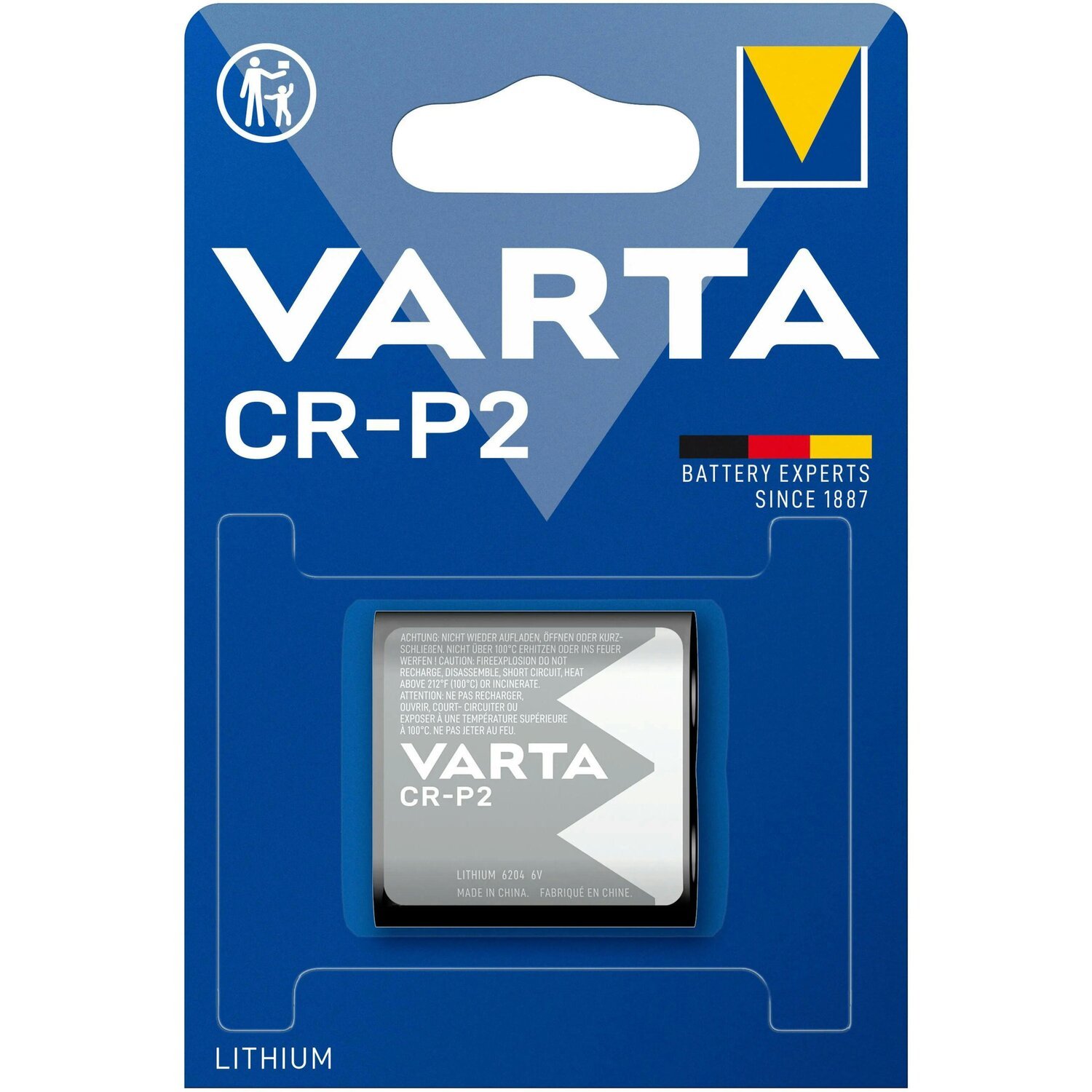 Батарейка VARTA Photo CR P2 BLI 1 Lithium (06204301401) фото 