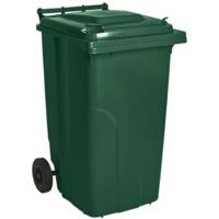 Контейнер для мусора Алеана на колесах с зеленой ручкой 240 л