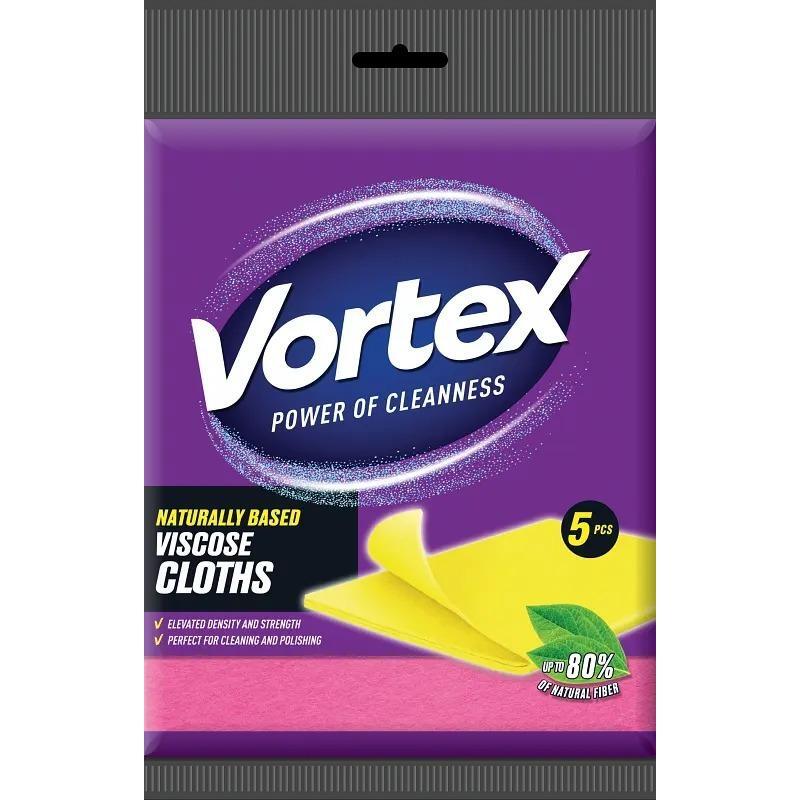 Салфетки вискозные Vortex для уборки 5 шт фото 1