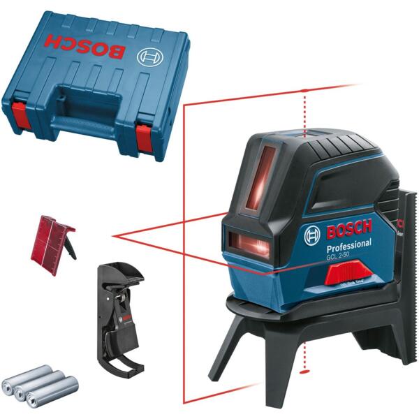 

Нивелир лазерный Bosch GCL2-50+RM1+BM3 до 20м, ±0.3мм/м, 3AAx1.5В (0.601.066.F02)