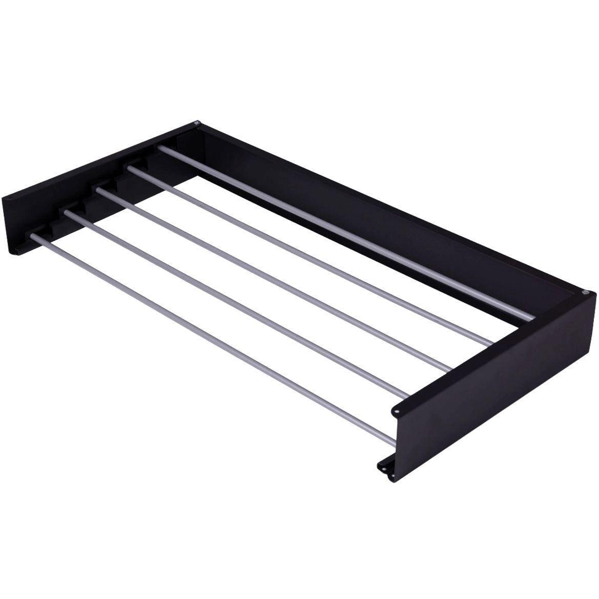 Сушилка настенная Navin LinoFlat 80 выдвижная Black (22-259777-4080) фото 1