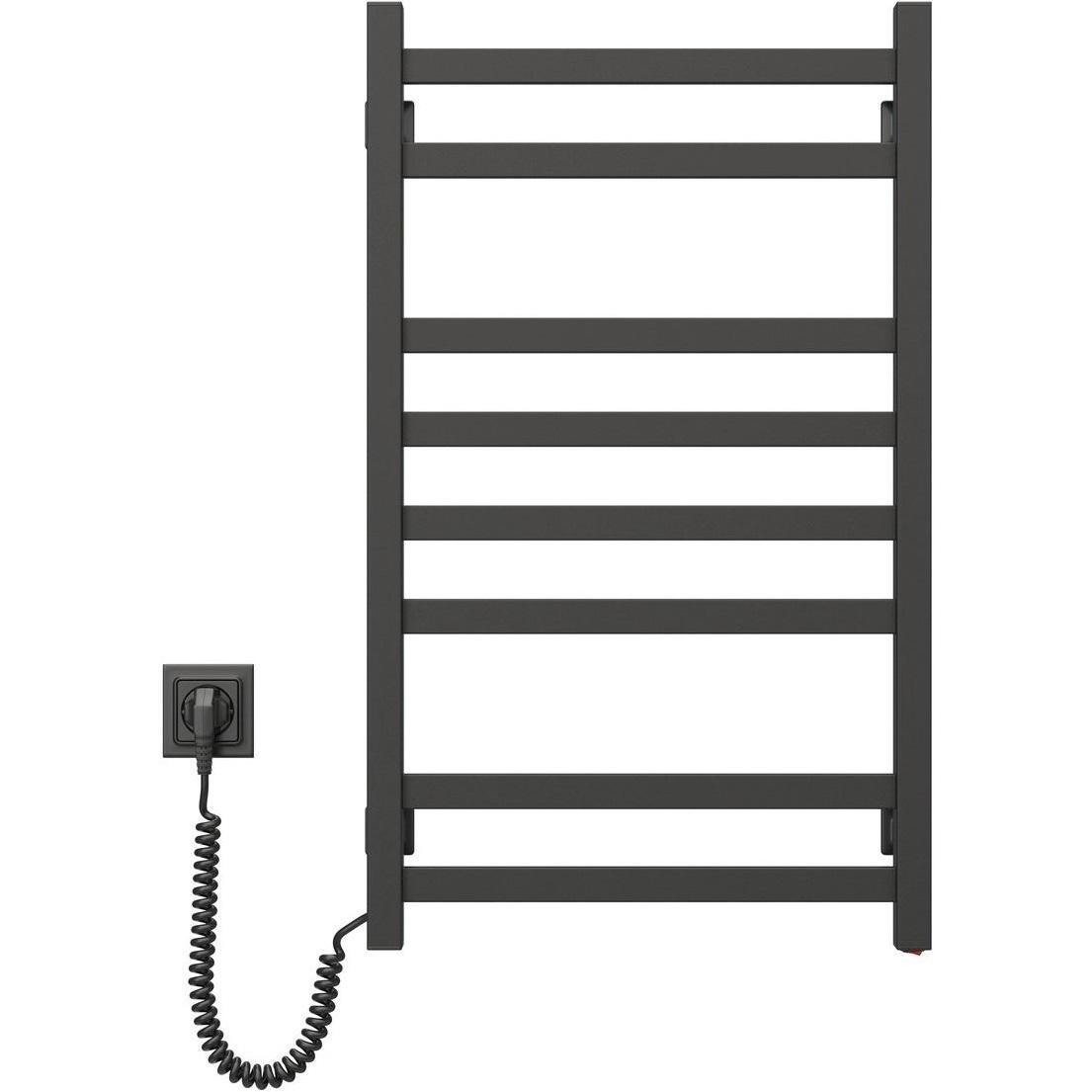 Полотенцесушитель Navin электрический Авангард, 800х480х71мм, кнопка, сталь, черный муар, лев подкл (12-228150-4880) фото 1