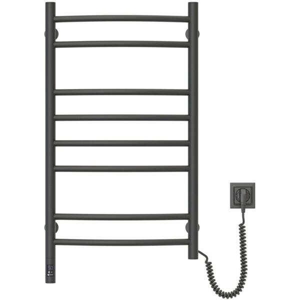 

Полотенцесушитель Navin электрический Камелия, 800х480х105мм, таймер-регулятор, сталь, черный, пр подкл (12-207033-4880)