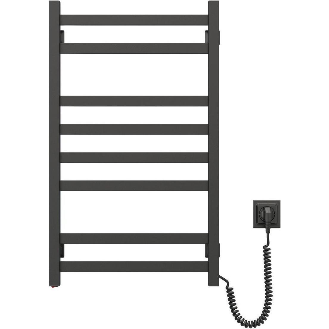 Рушникосушка Navin електрична Авангард, 800х480х71мм, кнопка, сталь, чорний муар, праве підключення (12-228050-4880)фото1