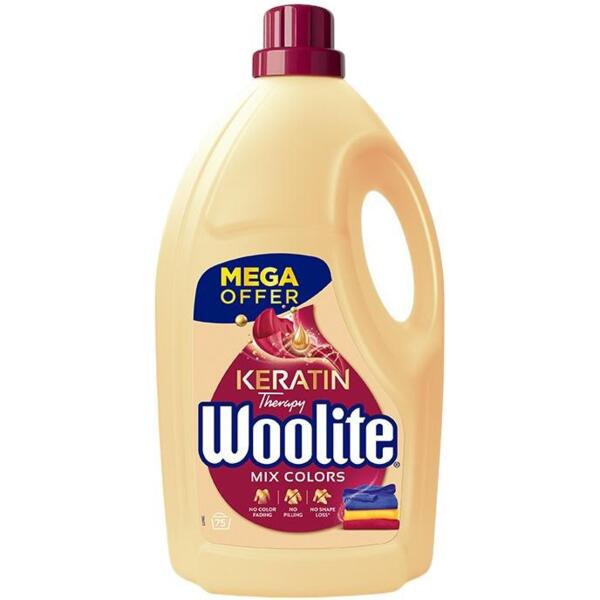 Гель для стирки Woolite для цветных тканей с кератином 4.5 л