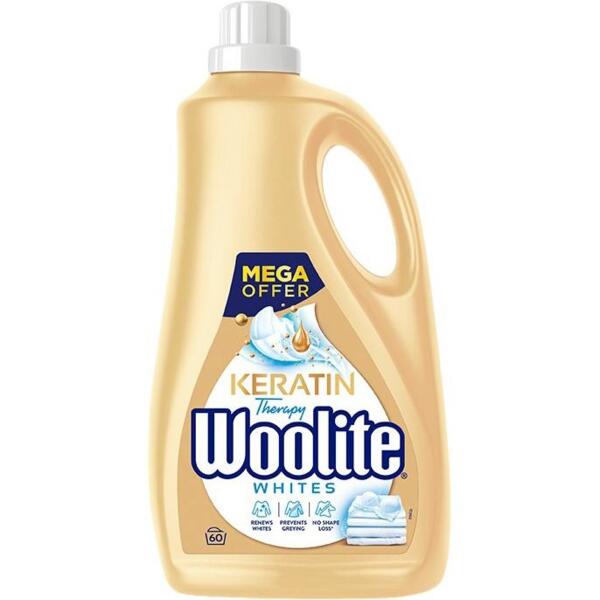 Гель для стирки Woolite для светлых и белых тканей с кератином 3.6 л