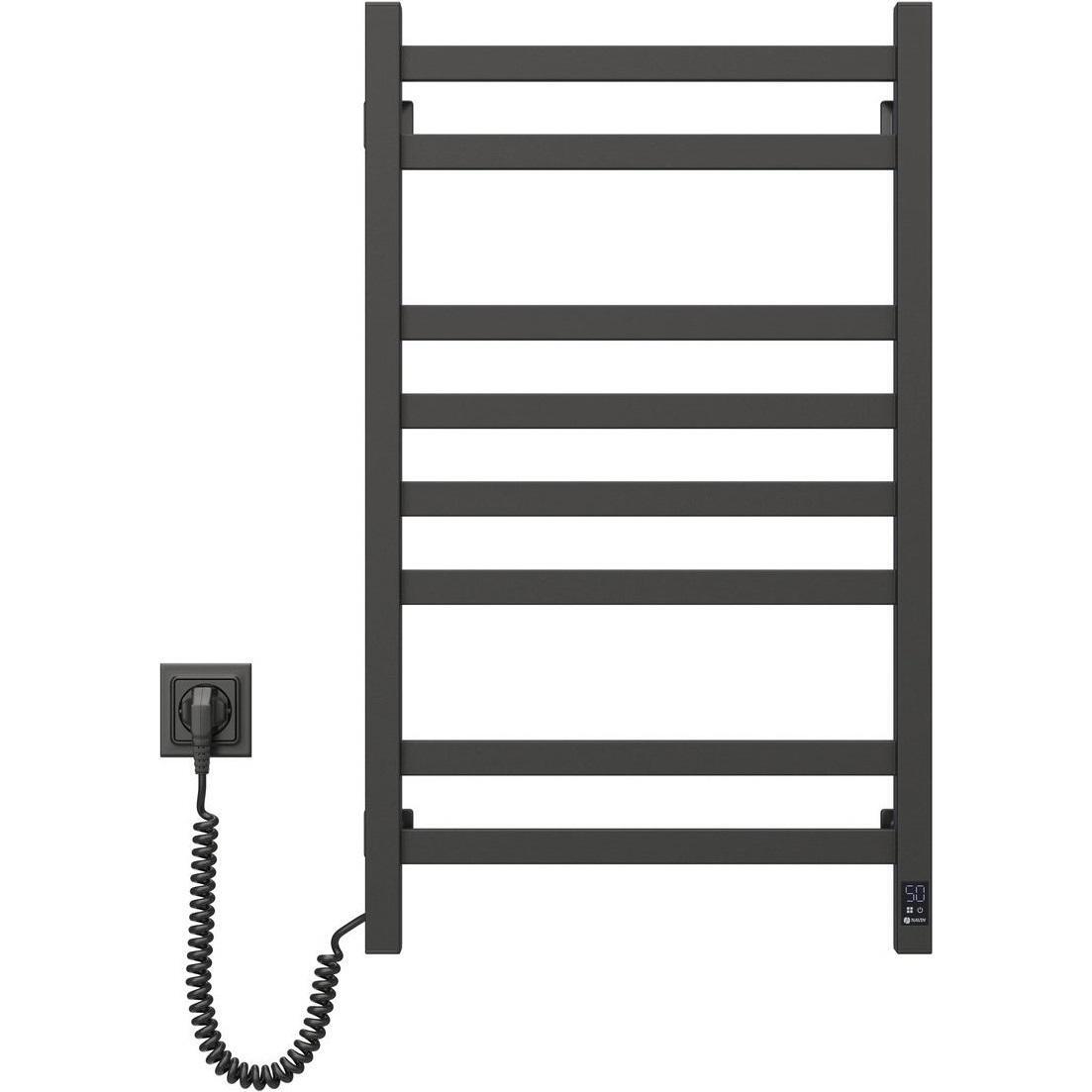 Полотенцесушитель Navin электрический Авангард, 800х480х71мм, таймер-регулятор, сталь, черний, лев под (12-228153-4880) фото 1