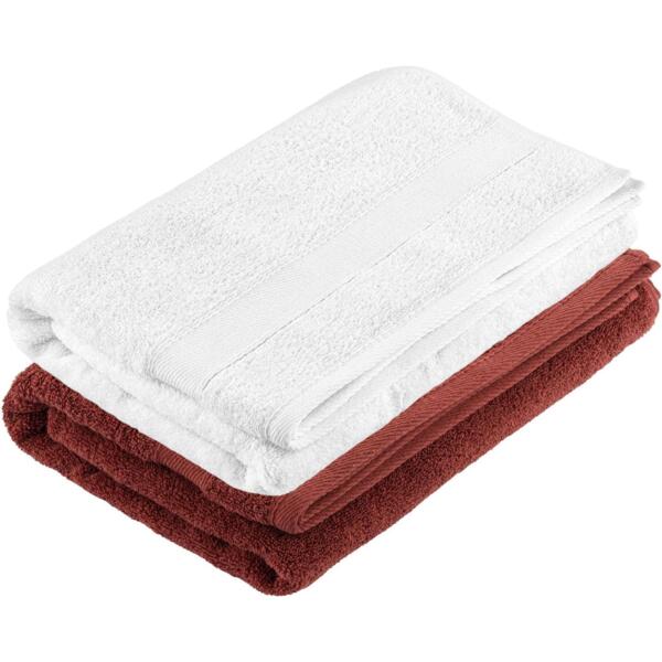 

Набор полотенец махровых Ardesto SuperSoft, терракота, белый 70х140см (ART2270RT_ART2270PB)