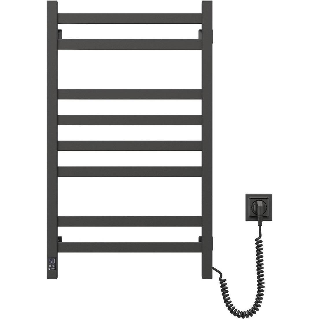 Полотенцесушитель Navin электрический Авангард, 800х480х71мм, таймер-регулятор, сталь, черный, пр подкл (12-228053-4880) фото 1