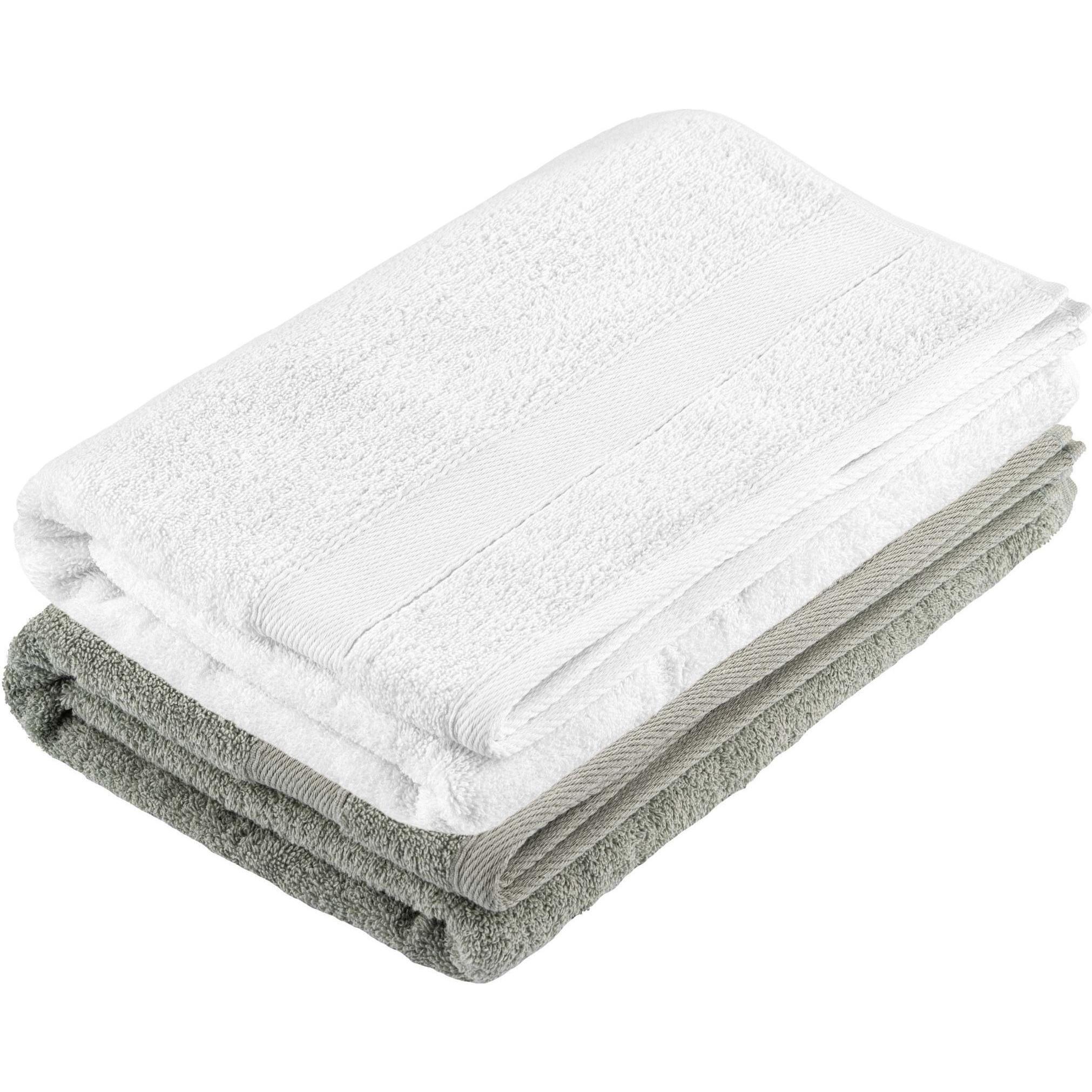 Набір махрових рушників ARDESTO SuperSoft, білий, зелений 70х140см (ART2270PB_ART2270SS)фото1