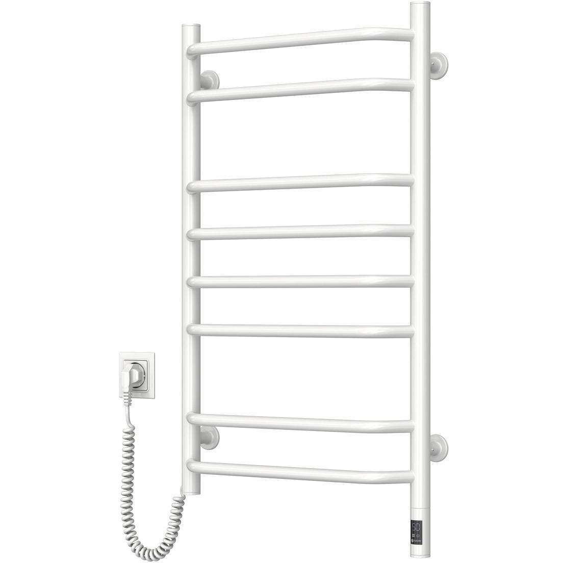 Полотенцесушитель Navin электрический Блюз, 800х480х123мм, таймер-регулятор, сталь, белый, пр подкл (12-006033-4880) фото 1