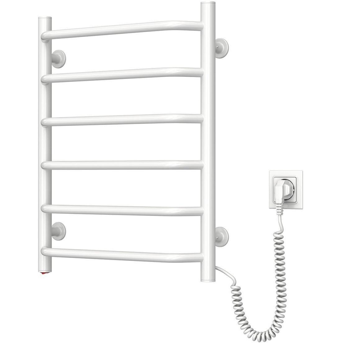 Полотенцесушитель Navin электрический Блюз, 600х480х123мм, кнопка, сталь, белый, правое подключение (12-006030-4860) фото 1