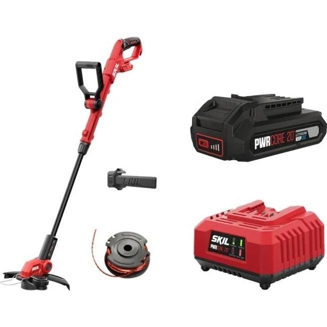 Триммер садовый аккумуляторный SKIL 0241 CA 20В, 1х2.5А·ч (GT1E0241CA+BC1E3110AA) фото 