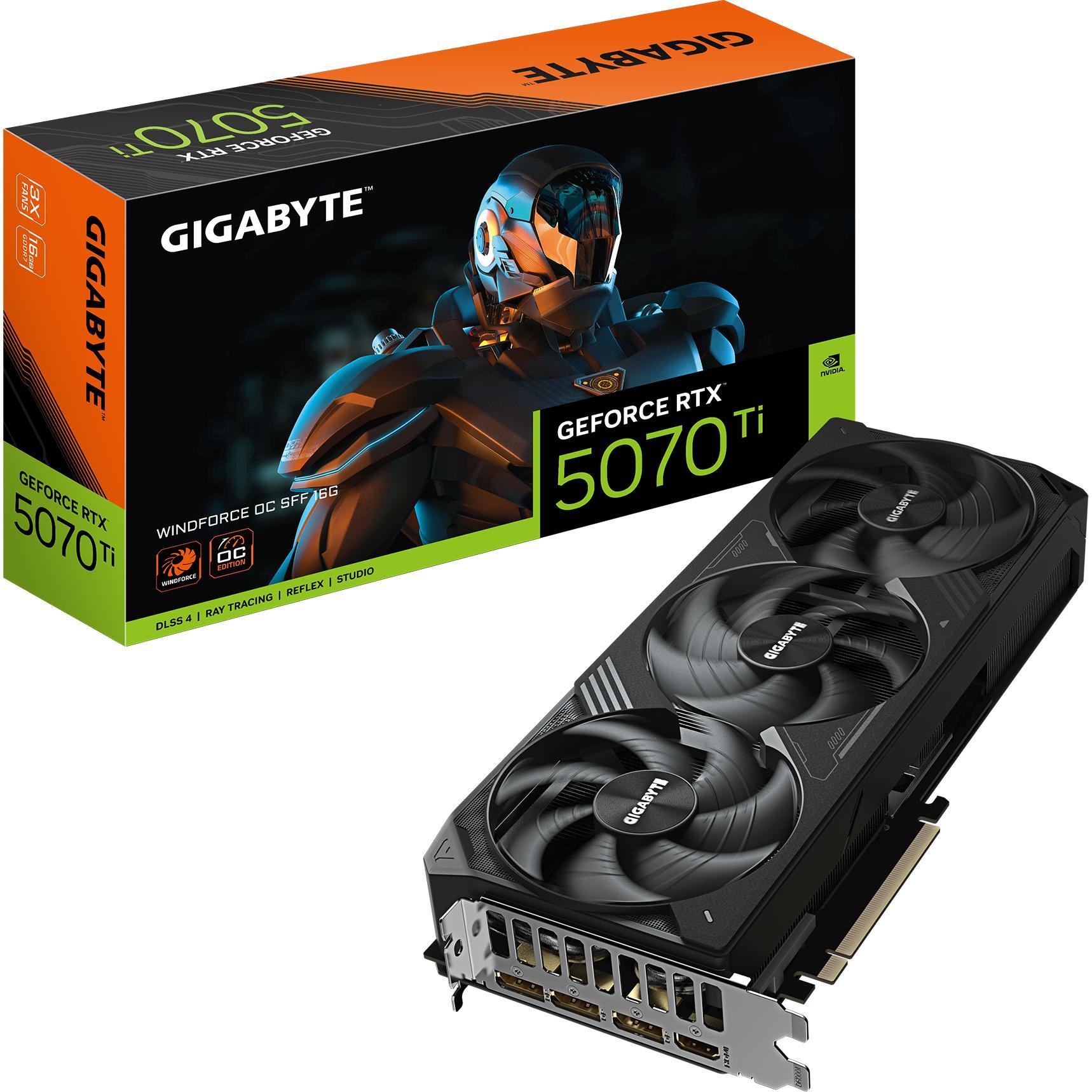 Видеокарта GIGABYTE GeForce RTX 5070 Ti 16GB GDDR7 WINDFORCE OC (GV-N507TWF3OC-16GD) фото 1