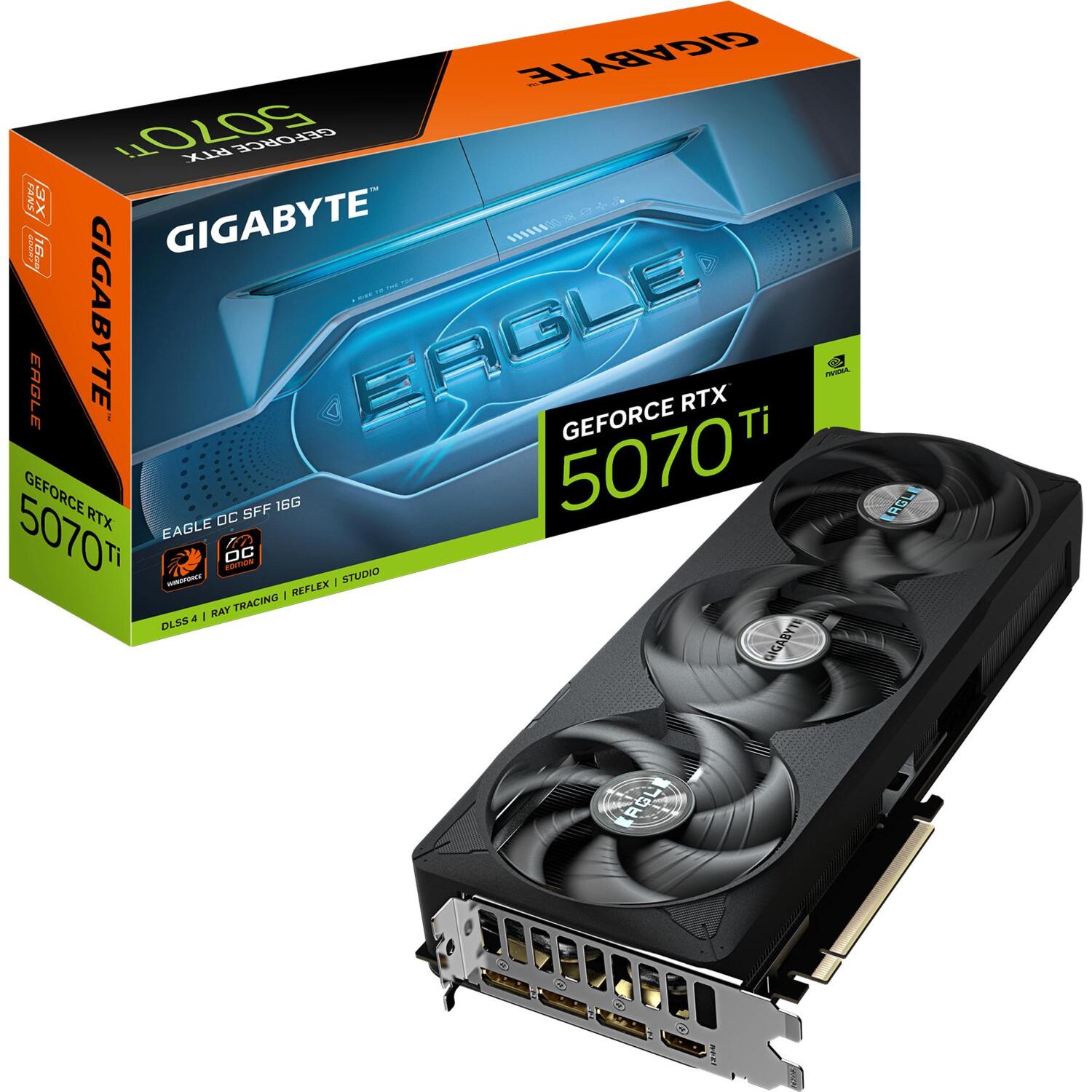 Видеокарта GIGABYTE GeForce RTX 5070 Ti 16GB GDDR7 EAGLE OC (GV-N507TEAGLE_OC-16GD) фото 