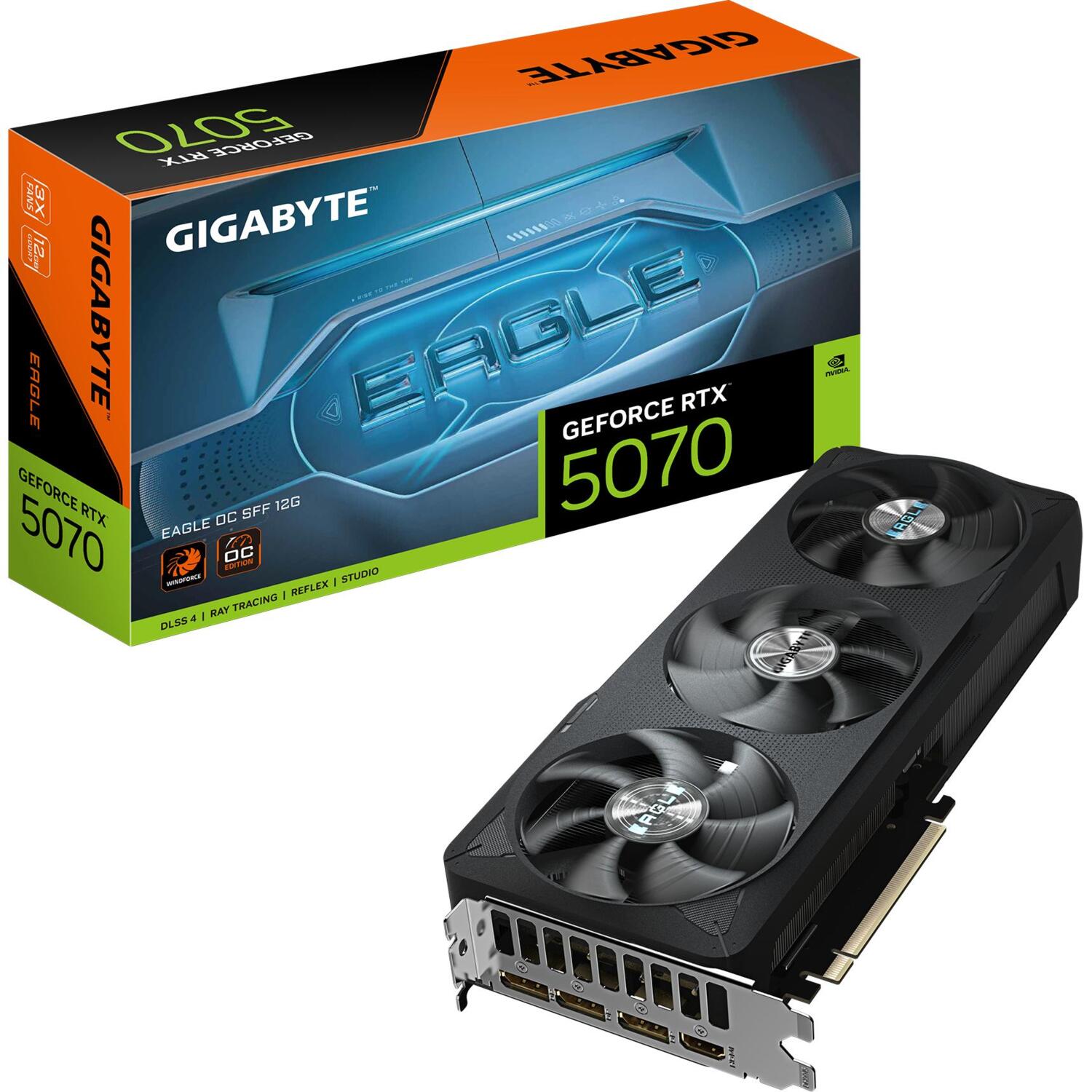 Видеокарта GIGABYTE GeForce RTX 5070 12GB GDDR7 EAGLE OC (GV-N5070EAGLE_OC-12GD) фото 