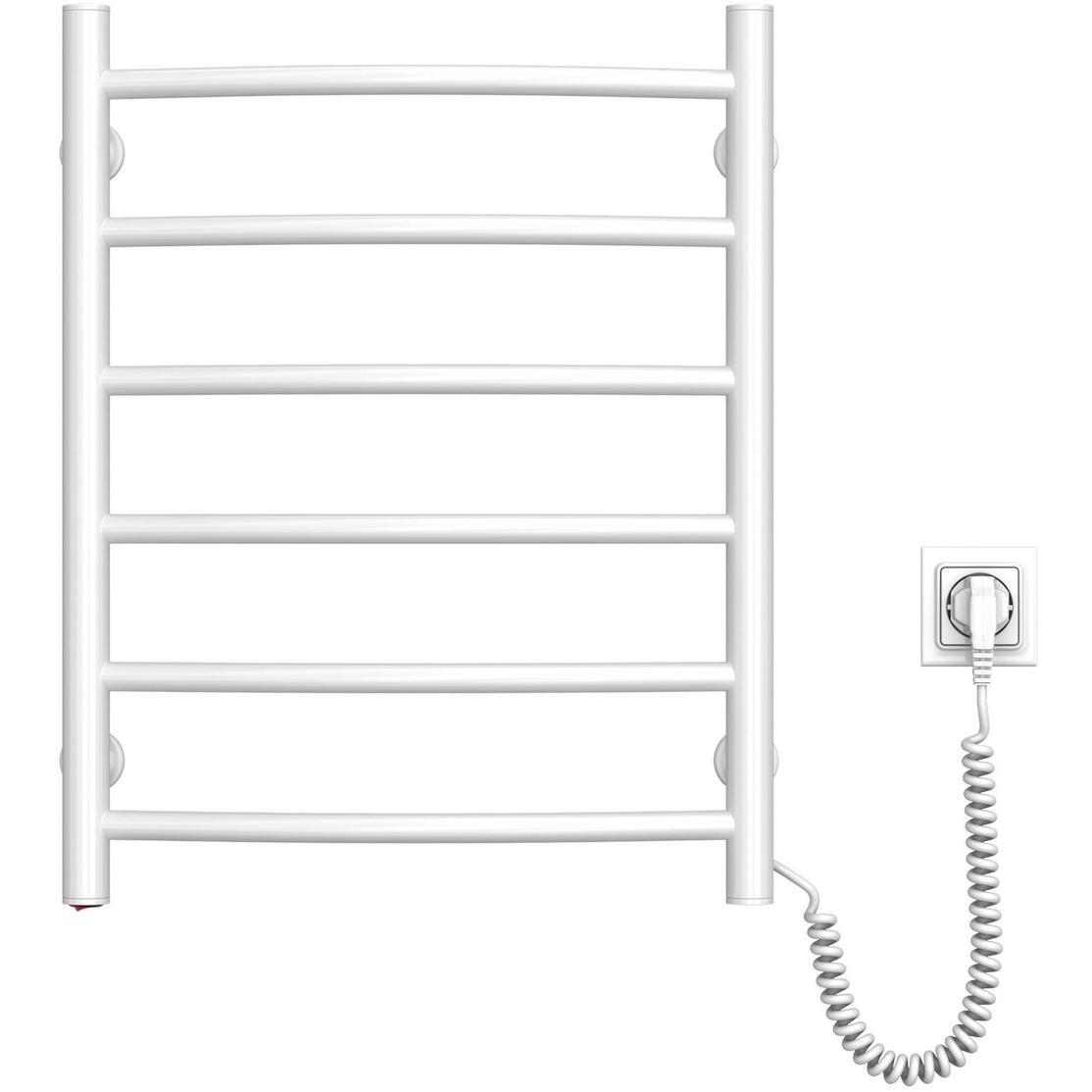 Рушникосушка Navin електрична Камелія, 600х480х104мм, кнопка, сталь, білий, праве підключення (12-007030-4860)фото1