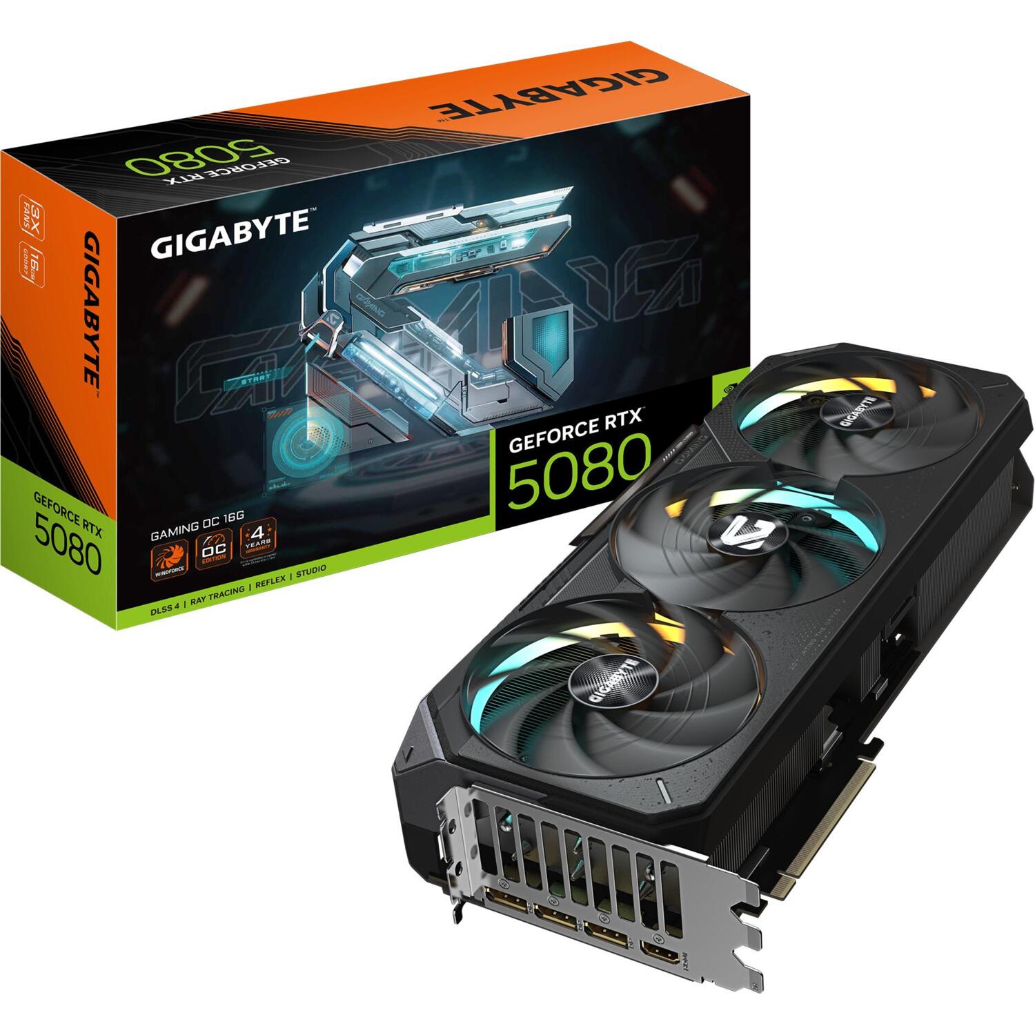 Видеокарта GIGABYTE GeForce RTX 5080 16GB GDDR7 GAMING OC (GV-N5080GAMING_OC-16GD) фото 