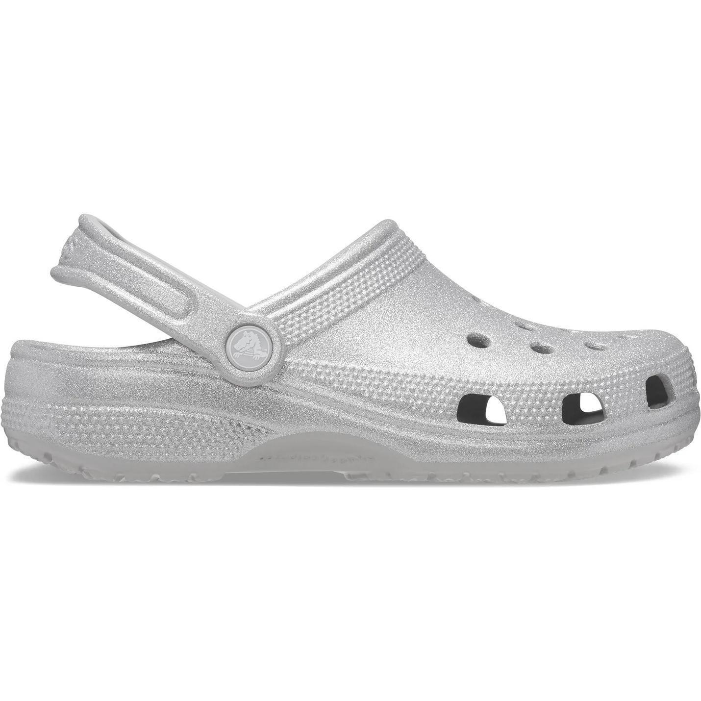 Кроксы Crocs Classic Glitter Clog 205942-0IC 38-39 (M6/W8) серые фото 1