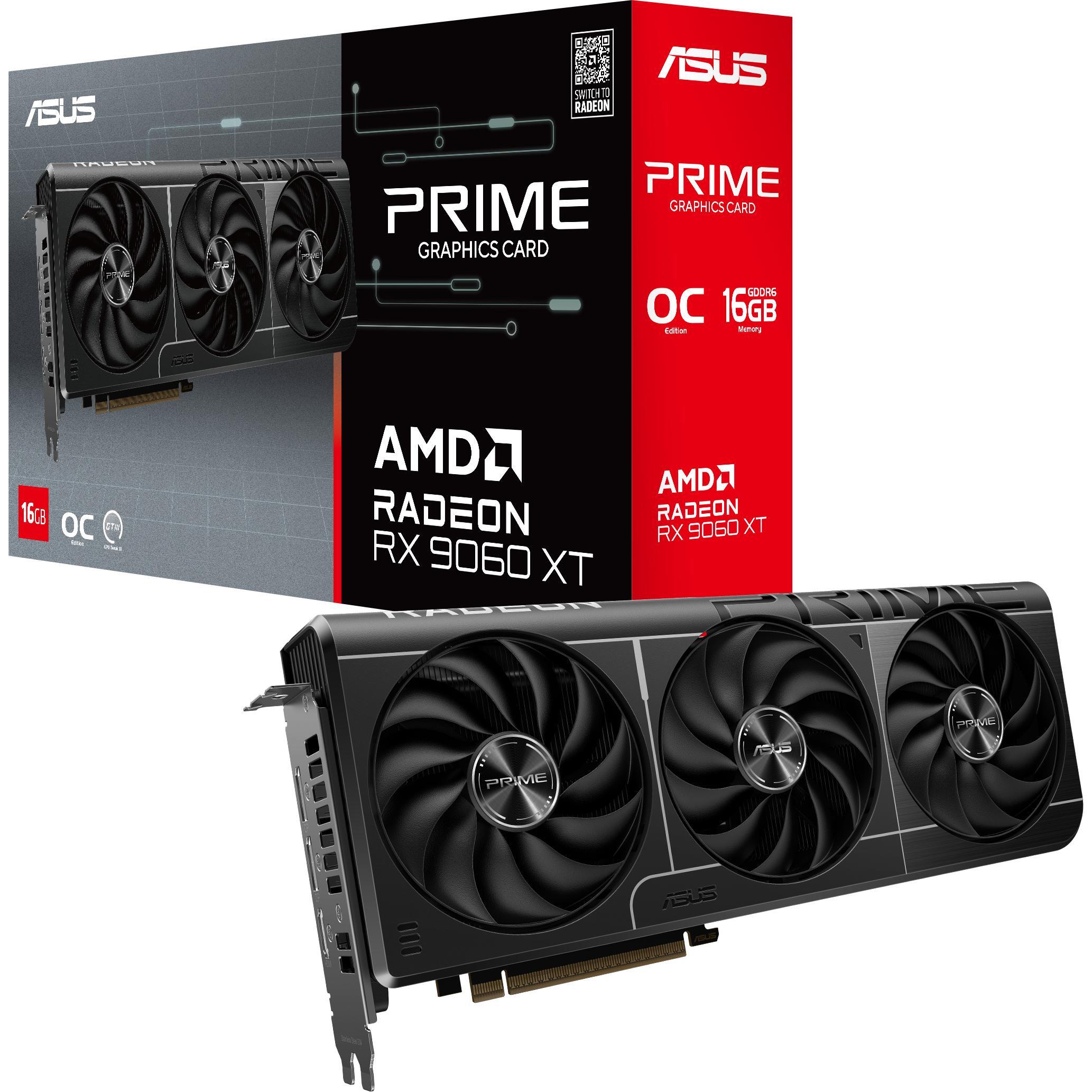 Відеокарта ASUS Radeon RX 9060 XT 16GB GDDR6 OC PRIME (90YV0LF1-M0NA00)фото1
