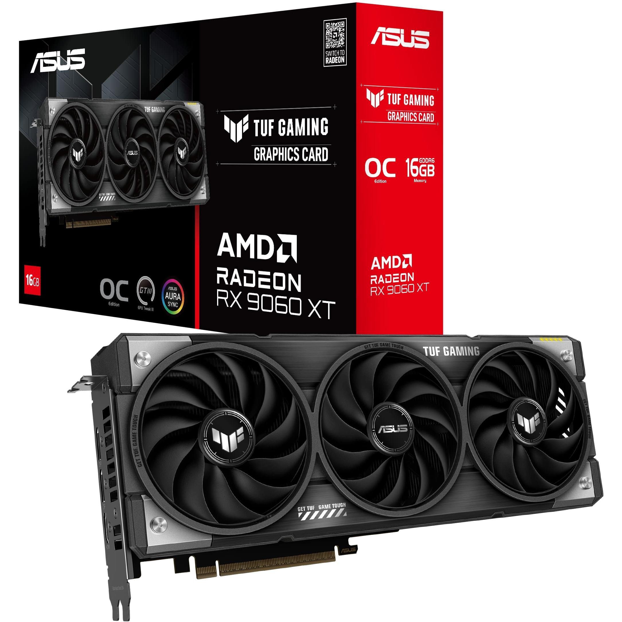 Видеокарта ASUS Radeon RX 9060 XT 16GB GDDR6 OC TUF (90YV0LF0-M0NA00) фото 1
