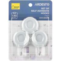 Набор крючков самоклеющих ARDESTO Круг 3шт серый (ARHC2803RB)