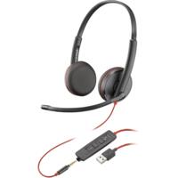 Гарнітура комп'ютерна стерео On-ear Poly Blackwire 3225 HS, USB-A, 3.5 мм, Black (80S11AA)