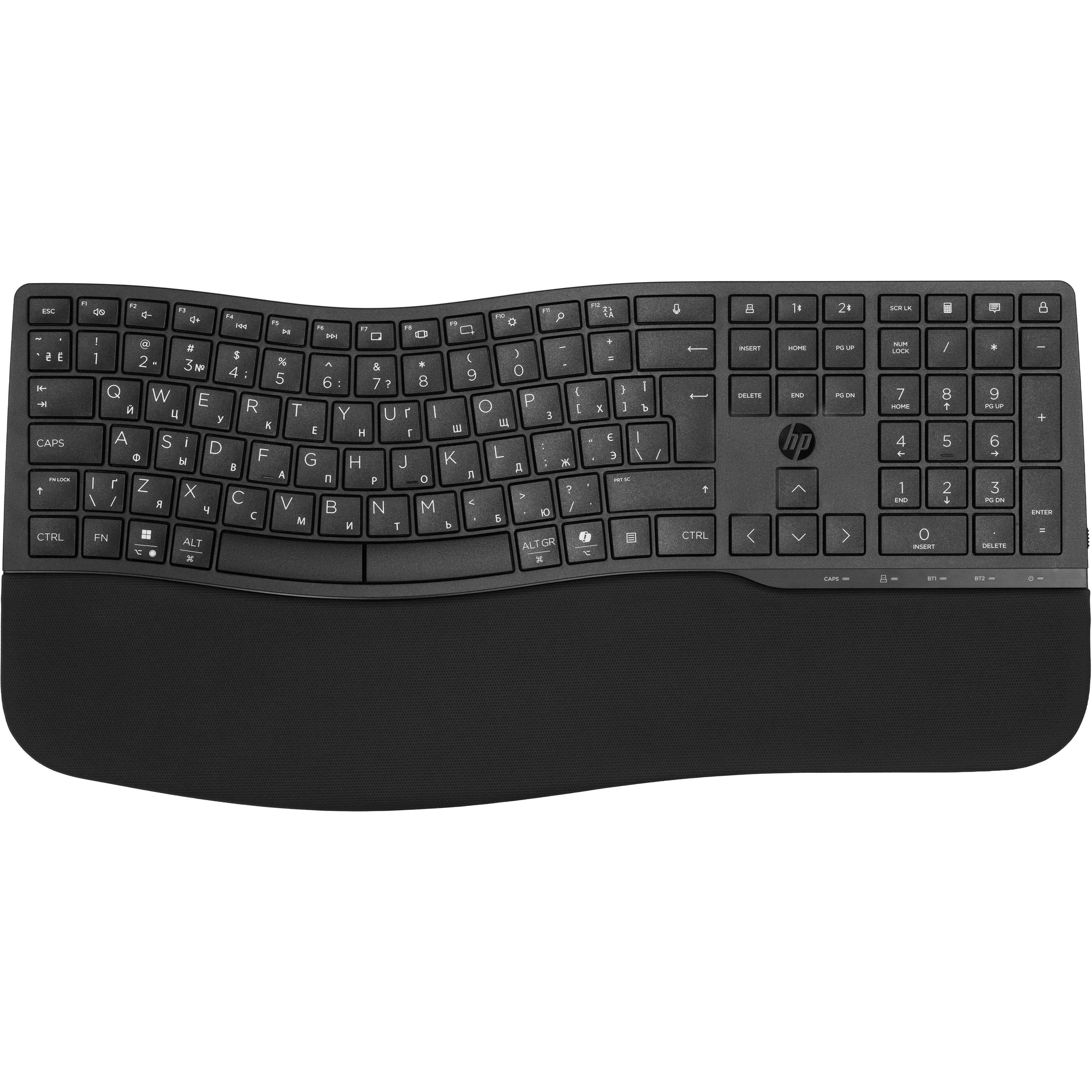 Клавиатура мембранная HP 680 Comfort Dual-Mode 111key, BT, EN/UK, Black (8T6L8AA) фото 1