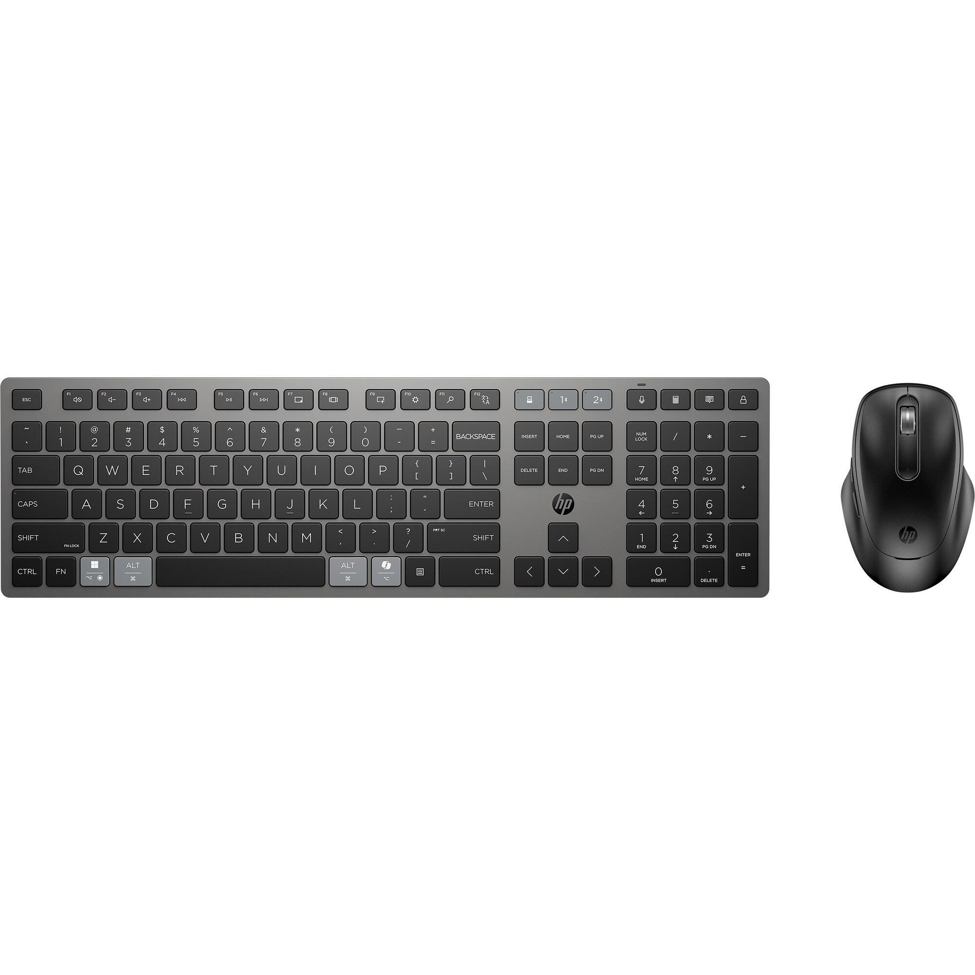Комплект клавіатура та миша НР 720 Multi-Device Rechargeable, BT, EN/UK, Black (9T5A9AA)фото1