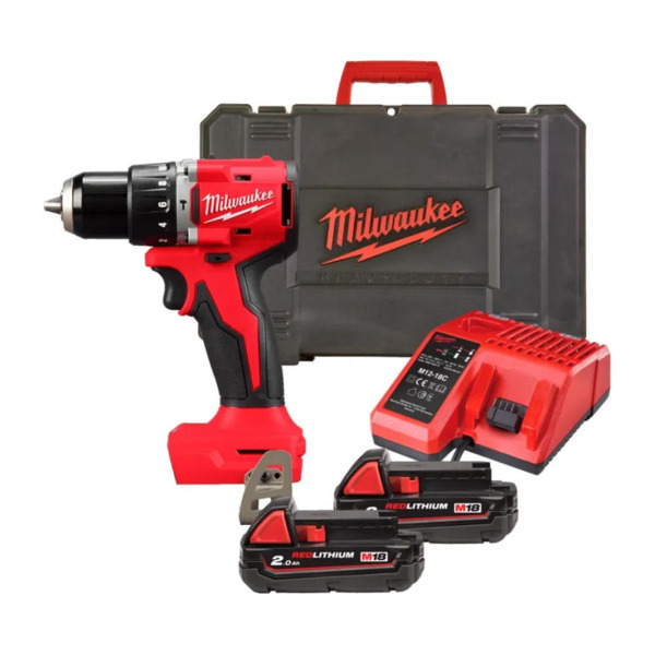 

Шуруповерт-дрель аккумуляторная Milwaukee BLPDRC-202C 18В 2х2А·час (4933492822)