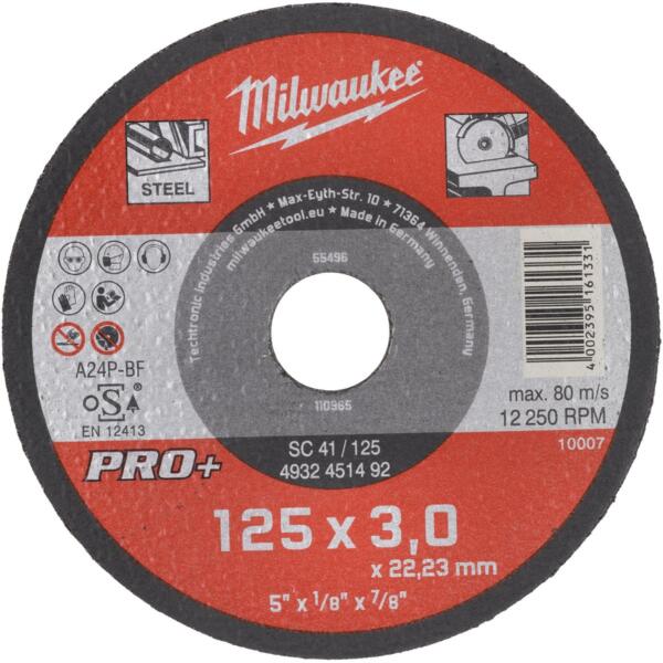Диск отрезной Milwaukee PRO+ по металлу, 230х3х22.2мм (4932451492)