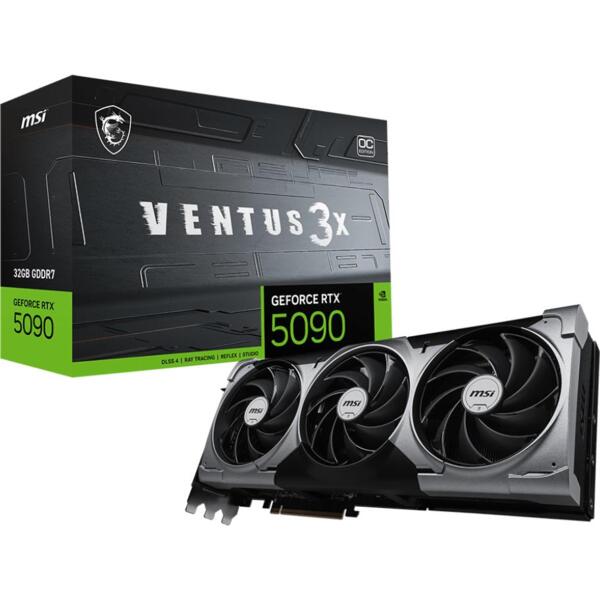 

Видеокарта MSI GeForce RTX 5090 32GB GDDR7 VENTUS 3X OC (912-V530-092)