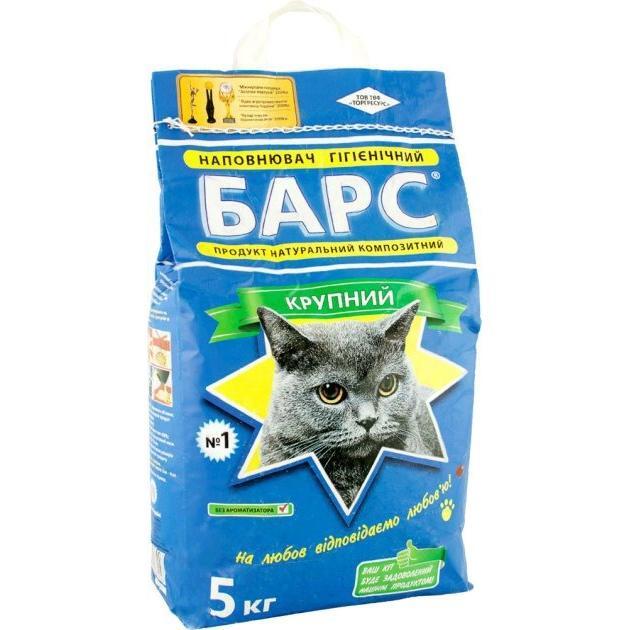 Наполнитель бентонитовый Барс №1 крупный 2,5-5 мм без ароматизатора 5 кг фото 1