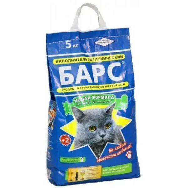 Наполнитель бентонитовый Барс №2 крупный 2,5-5 мм с ароматом лаванды 5 кг фото 1